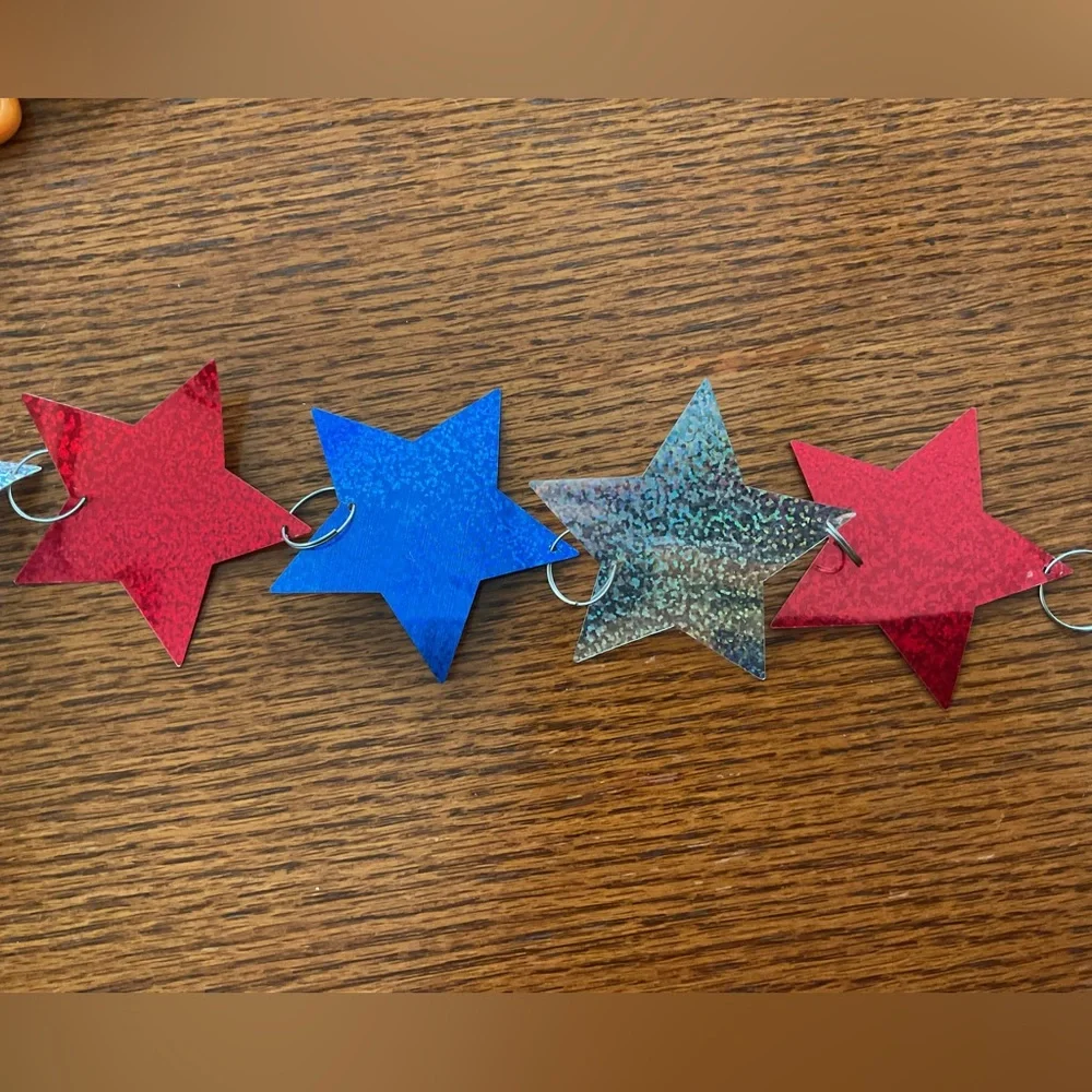 Patriotic Military Retirement Party Photo Backdrop Banner & Star Streamers Decor